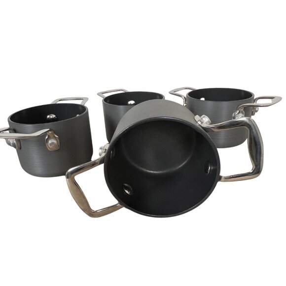 Cook’s Essentials Mini-Pot Set of 4 - Hard Anodized with Handles - Picture 2 of 8